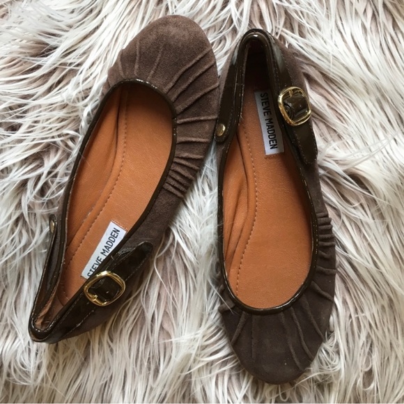 Steve Madden Brown Suede Ballet Flats - Picture 2 of 6